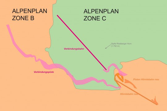 Plan des Skilifts am Riedberger Horn | © LBV