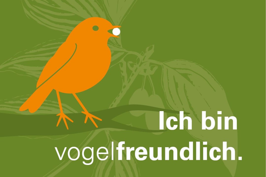 Postkarte Vogelfreundlicher Garten