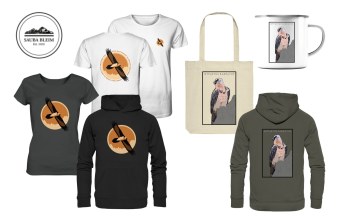 T-Shirts, Hoodieson Sauba Bleim, Beutel und Tasse mit Bartgeiermotiv von Sauba Bleim
