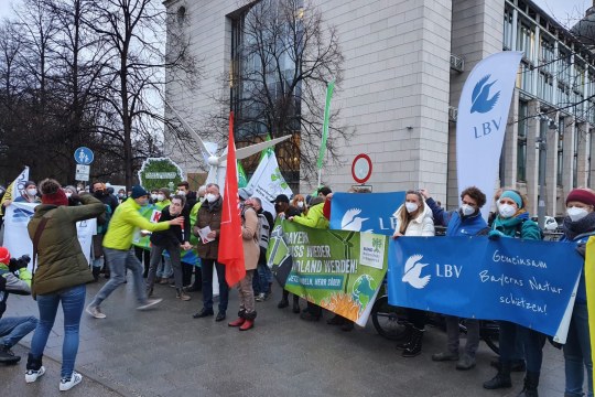 Demo Habeck Söder zum Thema Windkraft