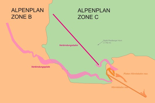 Plan des Skilifts am Riedberger Horn | © LBV