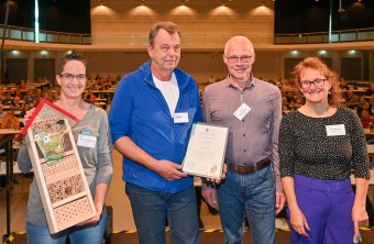 LBV Engagementpreis v.l.n.r. Daniela Staudinger, Uwe Görtz, Frank Reißenweber, Anke Brüchert  | © Tobias Tschapka