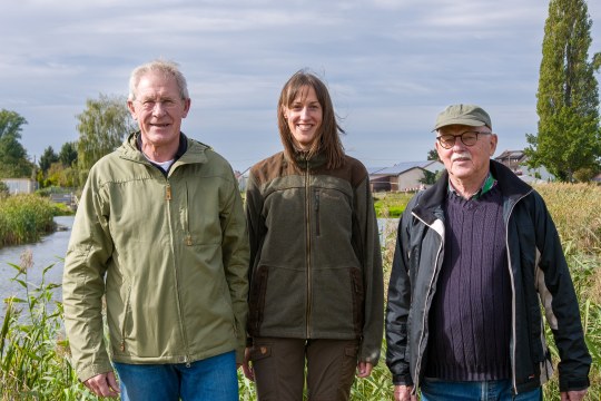Lisa Schenk mit Heinz Armer (links) und Dieter Kaus (rechts)  | © Nicole Friedrich