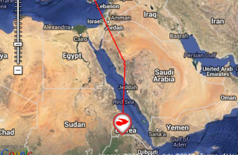 Pavel´s Weg über die Türkei und Saudi-Arabien bis nach Afrika | © LBV