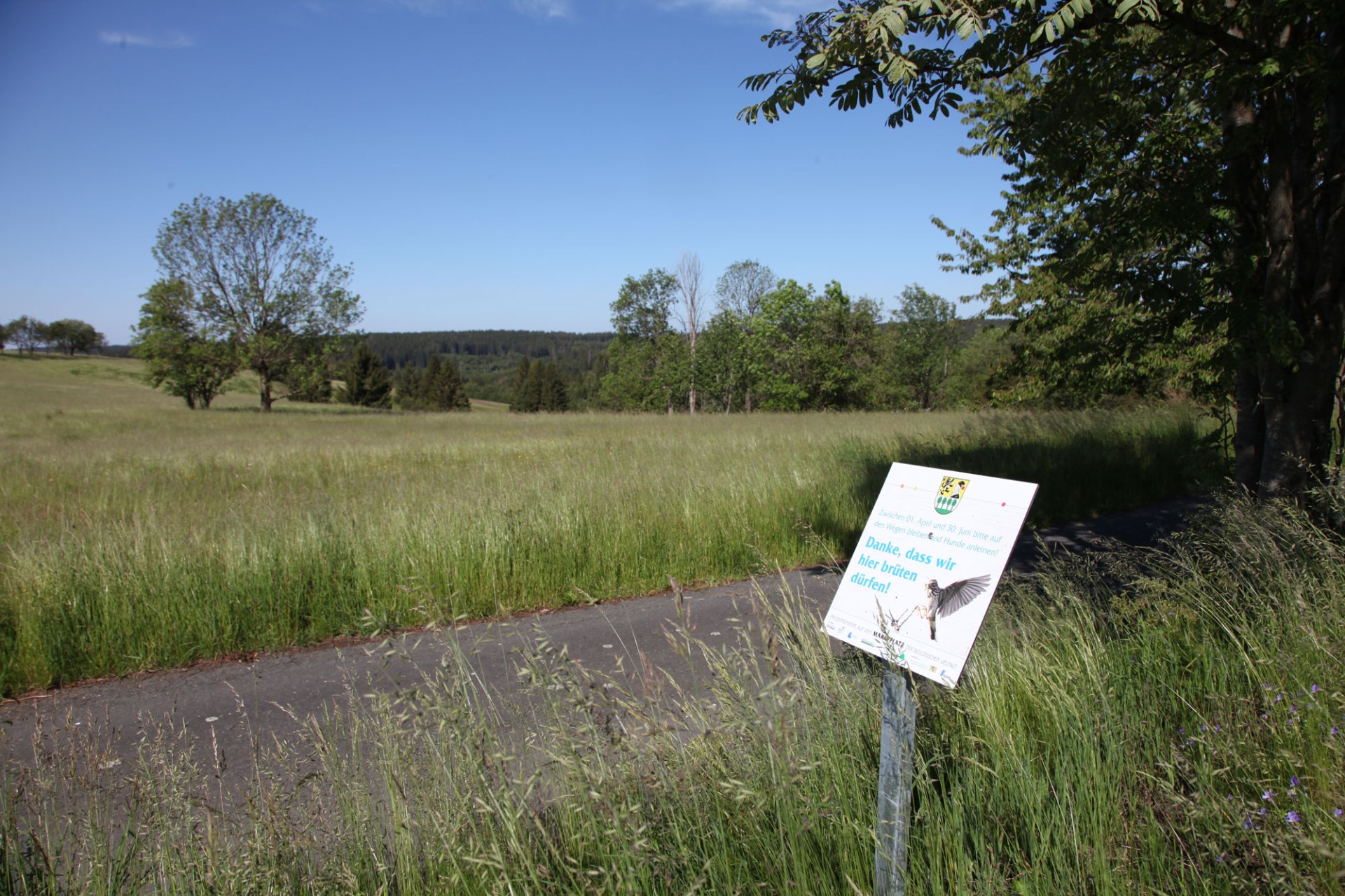 Biotopschild im Gebiet Nordhalben | © Florian Lang