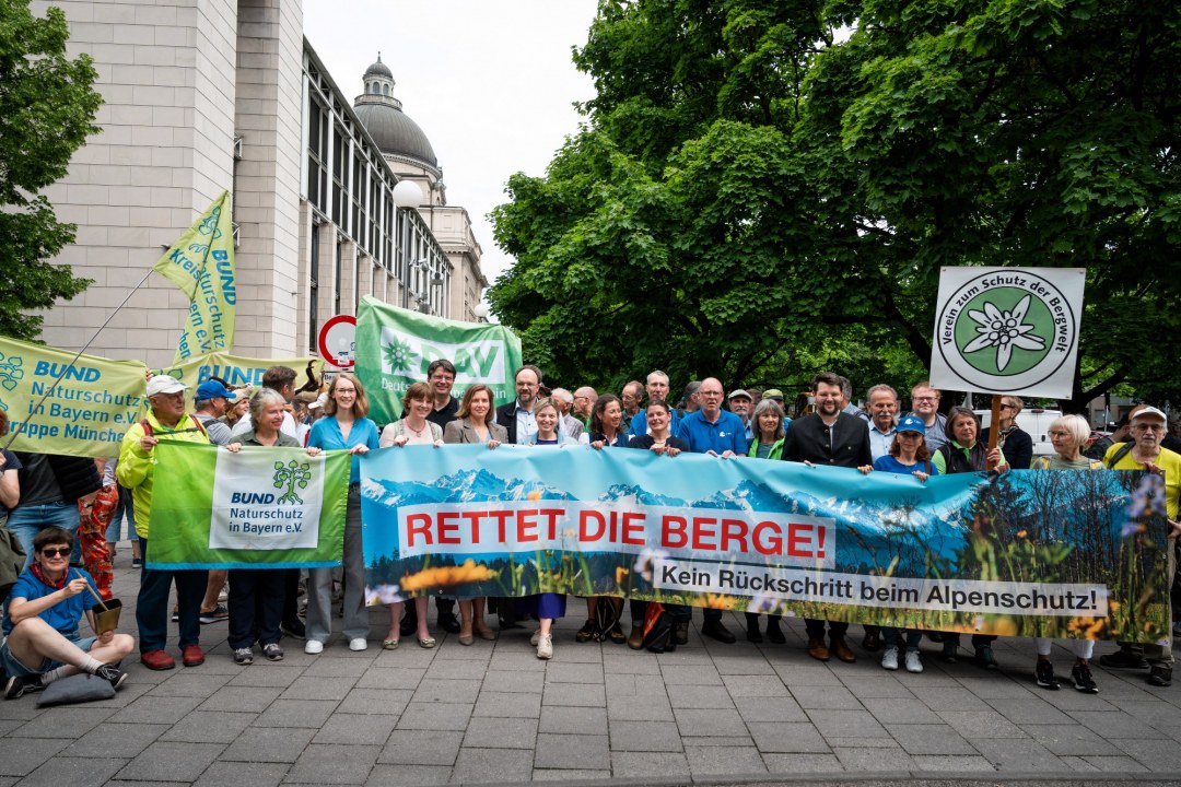 Rettet die Berge Protest-Aktion | © Anja Mörk
