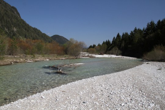 Fluss mit Kiesbank Obere Isar | © Hans-Joachim Fünfstück