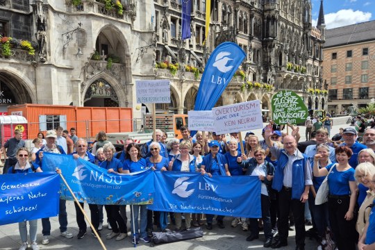 LBV bei Protestaktion "Rettet die Berge" | © LBV