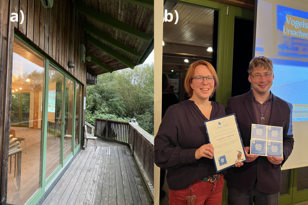 Seminarraum der Ökostation Helmbrechts und Auszeichnung | © LBV