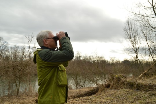 Martin Trapp kartiert für den Wintervogelatlas | © Franziska Back
