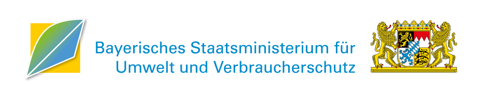 Das Logo des Bayerischen Staatsministeriums für Umwelt und Verbraucherschutz und des LBV.
