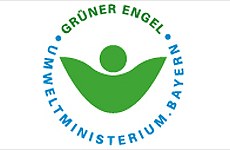 Das Logo des Grünen Engels symbolisiert den Umweltschutz in Bayern und steht im Zusammenhang mit dem LBV.