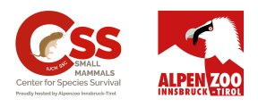 Das Doppel-Logo zeigt den Alpenzoo Innsbruck und das LBV-Engagement für den Artenschutz in Bayern.