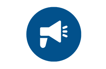 Das Megafon-Icon symbolisiert die Botschaften des LBV für Vogel- und Naturschutz in Bayern e. V.