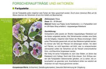 Broschüre natürlich lernen Beispiel Aktionsseite