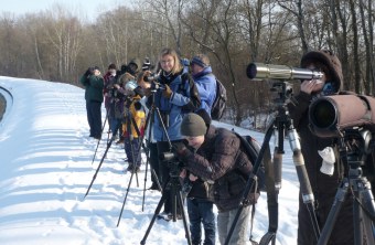 Ehrenamtliche bei der Vogelbeobachtung | © Rudolf Wittmann