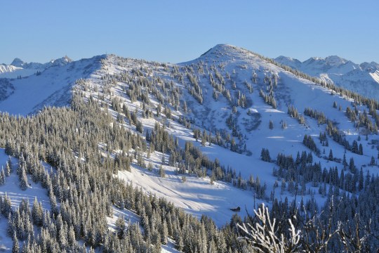 Westseite des Riedberger Horns im Winter | © Henning Werth