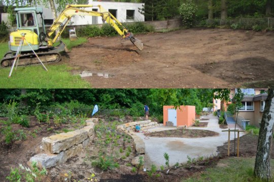 Gestaltung eines naturnahen Gartens in der Diakonie Fürth | © M. Meier