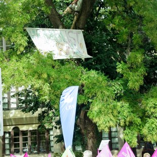 Plakat zum Hambacher Forst auf der Demo Mia ham's satt | © LBV