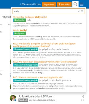 Suchfunktion im Forum