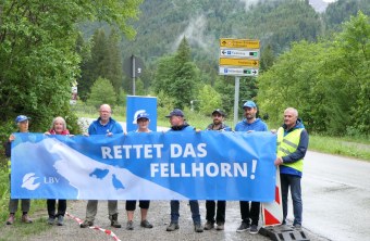 LBV protestiert gegen Bauarbeiten am Fellhorn | © LBV