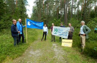 gemeinsamer Ortstermin von BN und LBV gegen Gewerbegebiet im Teublitzer Wald | © LBV