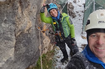 Iñigo Fajardo und Toni Wegscheider unterwegs in den Bergen | © Toni Wegscheider