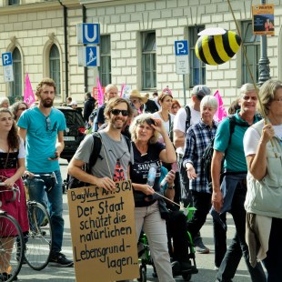 LBV-Demozug bei Mia ham's satt auf dem Odeonsplatz | © LBV