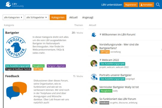 Startseite des Forums