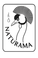 Das Logo von Naturama zeigt einen Vogel und symbolisiert den LBV, der sich für Naturschutz in Bayern einsetzt.
