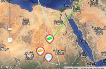 Juliane (hellgrün), Käpt´n Kuck (orange) und Reinhard (türkis) haben den afrikanischen Kontinent erreicht | © LBV