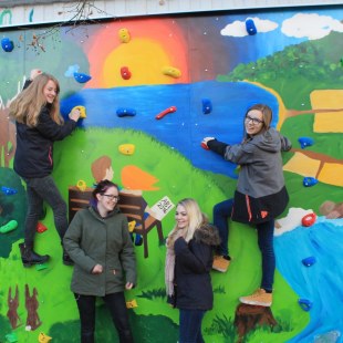 Schulgarten-Wettbewerb 2016 Friedrich-Rückert-Gymnasium Kletterwand | © Friedrich-Rückert-Gymnasium