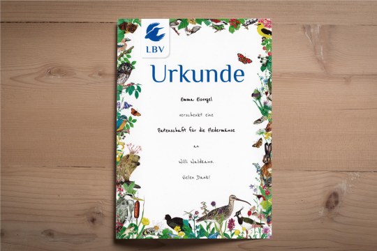 Patenurkunde Geschenkpatenschaft