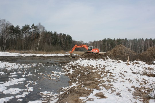 Baggerarbeiten für die Rohrdommel am Hirtlohweiher | © Anne Schneider