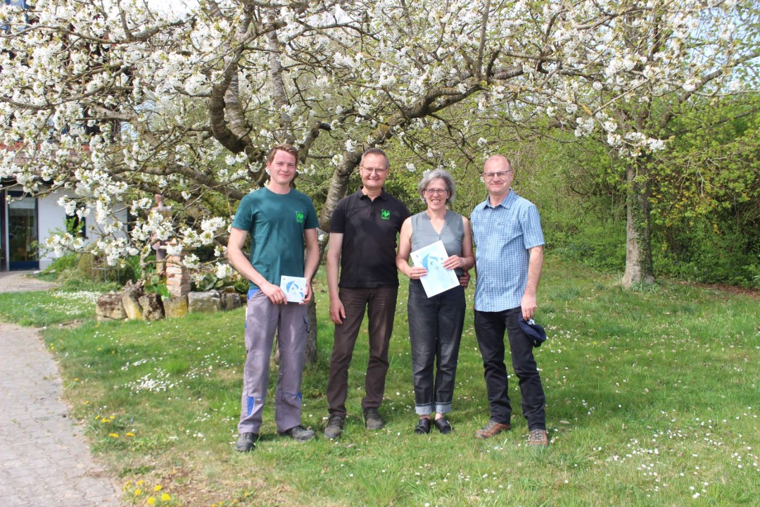 Von links nach rechts: Stefan, Hubert und Eveline Heigl (Naturland), Norbert Schäffer | © Christiane Geidel