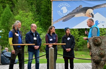 Michael Knollseisen, Dr. Norbert Schäffer, Franziska Lörcher (VCF), Kathrin Heissenberger (Zuchtstation Haringsee) | © Hansruedi Weyrich
