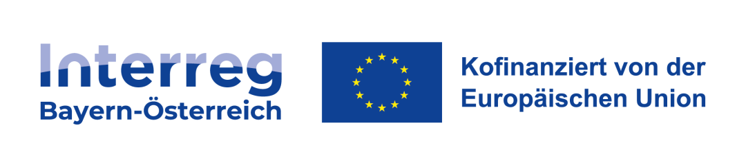 Das Logo von Interreg unterstützt den LBV beim Schutz von Natur und Vögeln in Bayern.