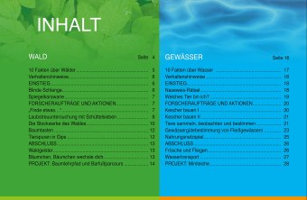 Broschüre natürlich lernen Inhaltsverzeichnis