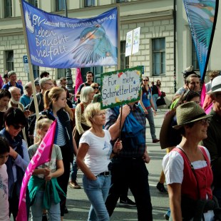 LBV-Demozug bei Mia ham's satt auf dem Odeonsplatz  | © LBV