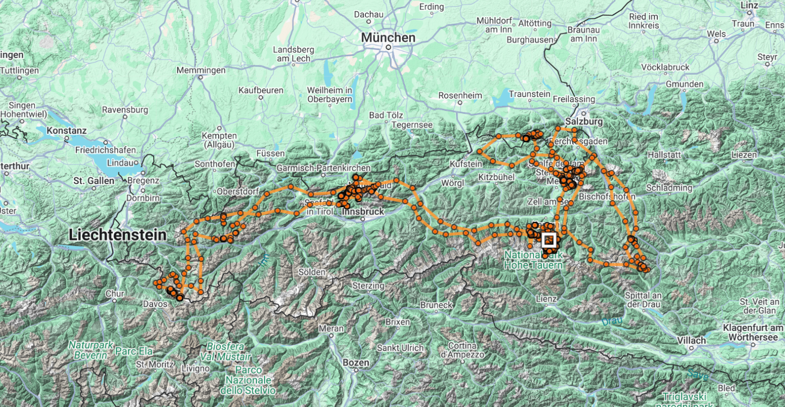 Wiggerls Flugdistanzen im Mai 2025  |© LBV