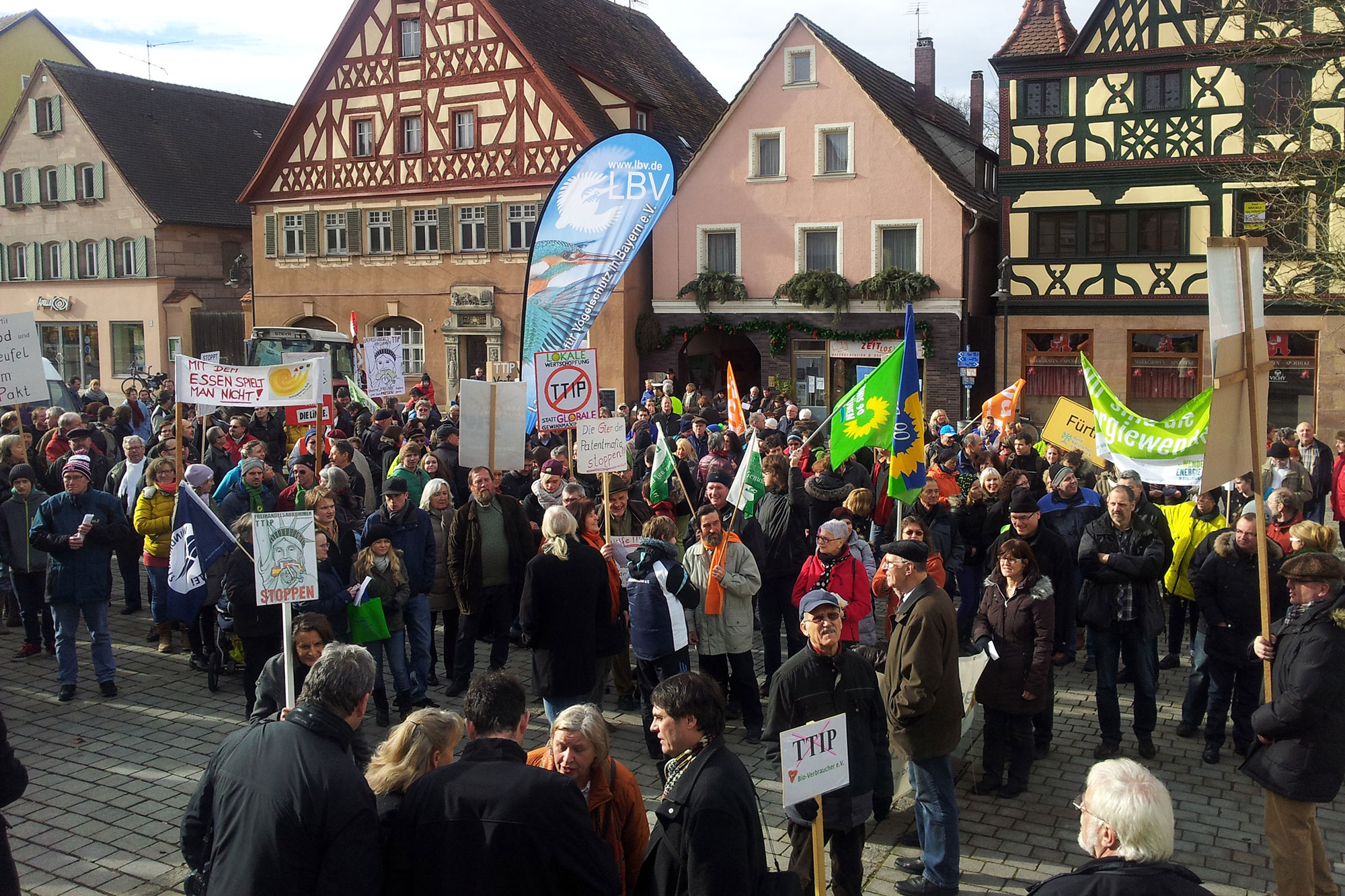 Bild von der TTIP Demo in Roth | © Hermann Lorenz
