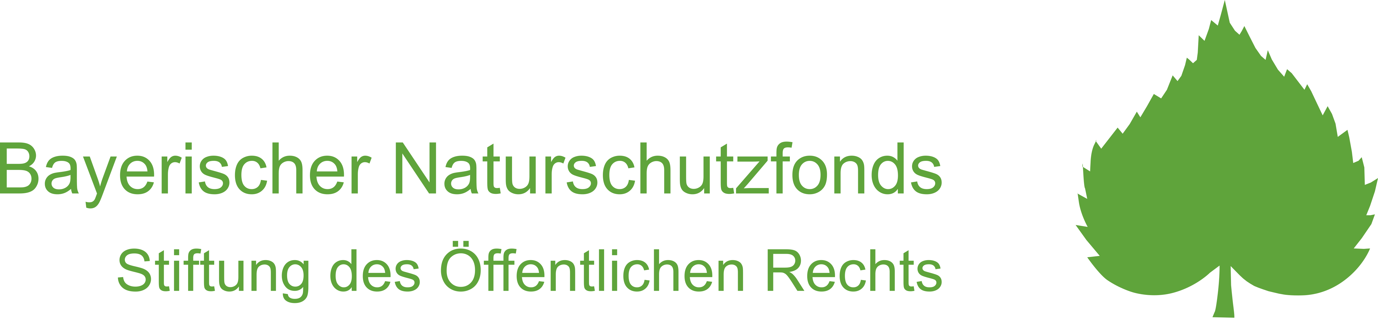 Das Logo des LBV, Landesbund für Vogel- und Naturschutz in Bayern e. V., zeigt ein grünes Blatt und fördert den Naturschutz.